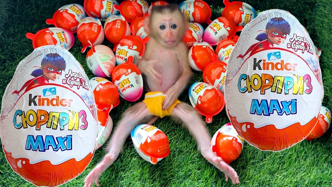 Satisfying Relaxing Milk Baby ASMR Opening Kinder Joy Chocolate, Lollipops Candie surprise eggs