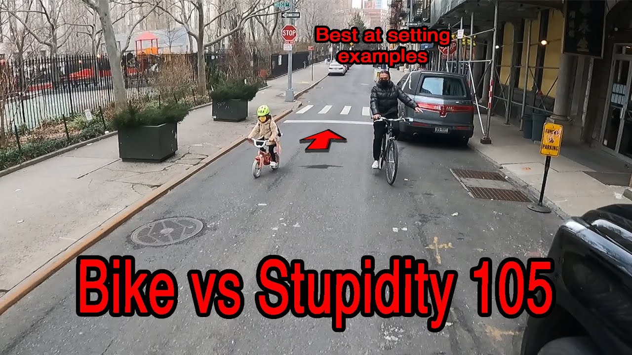 Bike vs Stupidity 105 😷 🦵🚘