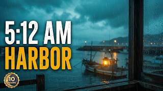 5:12 AM | The Harbor Is Still Sleeping | 10 Hours Rain & Harbor Sounds for Deep Sleep (4K)
