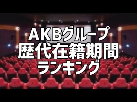 AKBグループ歴代在籍期間ランキング