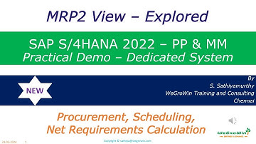 03-17 MRP2 View in Material Master – SAP S/4HANA PP MM Course with Demo