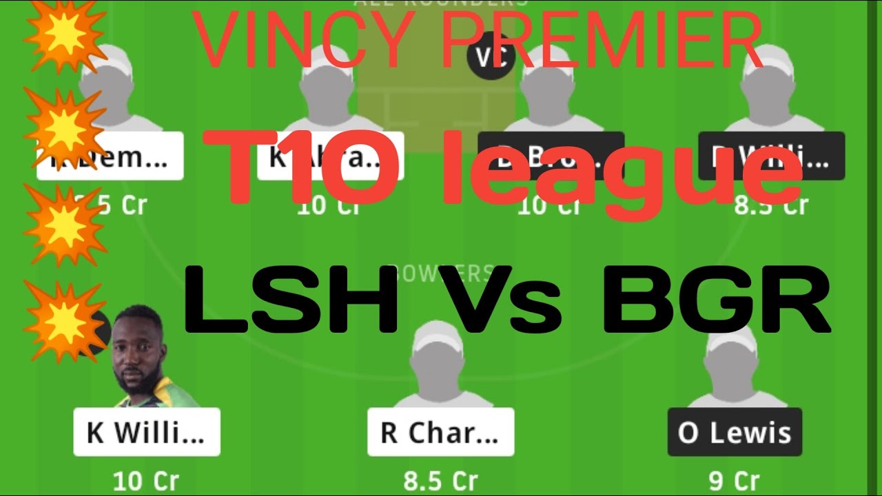 LSH vs BGR DREAM11 TEAM  T10 LEAGUE BGR vs LSH Myteam11DREAM11 LSH vs BGR