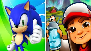 Sonic Dash Vs Subway Surf - Gameplay Speed Battle - Sonic Vs all Bosses Gameplay / iOS - Android screenshot 4