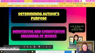 11/16-11/17 Author's Purpose and Denotative/Connotative Meaning Mini-Lesson
