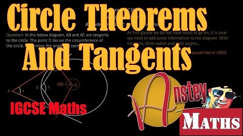 Circle Theorem and Tangents Question