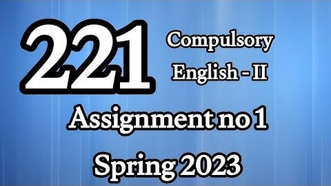 AIOU Code 221 Solved Assignment No.1 Spring 2023 #aiou #aiousolveassignments