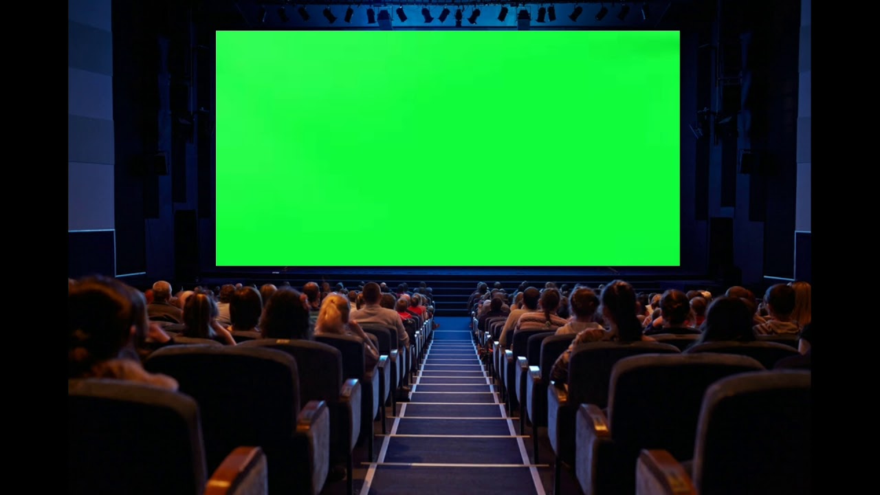 Кинотеатр в грине. Кинотеатр с зеленым экраном. Кинотеатр хромакей. Экран кинотеатра Green Screen. Кинозал на зеленом фоне.