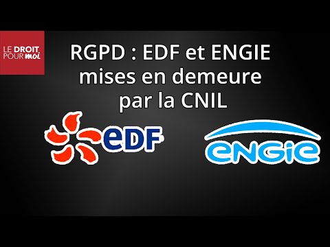 RGPD : EDF et ENGIE mises en demeure par la CNIL