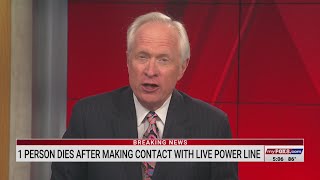 1 person dies after making contact with live power line in Lexington