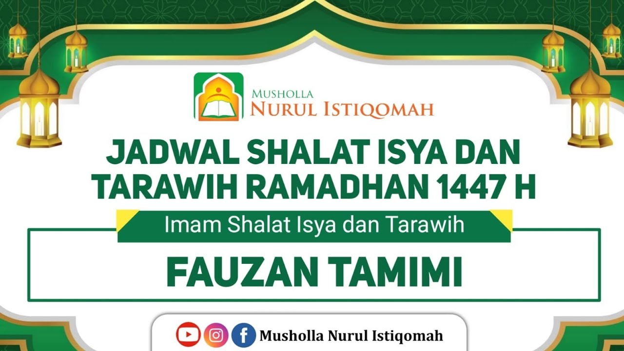 🔴 LIVE : FAUZAN TAMIMI : TARAWIH 16 RAMADHAN 1447 H : 5 MARET 2026