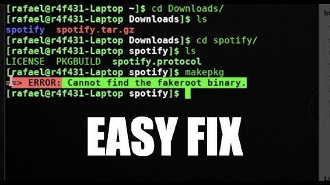 Arch Linux HOW TO FIX: Cannot Find the Fakeroot Binary (makepkg)