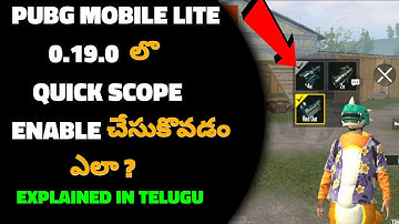 HOW TO ENABLE QUICK SCOPE IN PUBG MOBILE LITE 0.19.0 NEW UPDATE | FL TOXIC