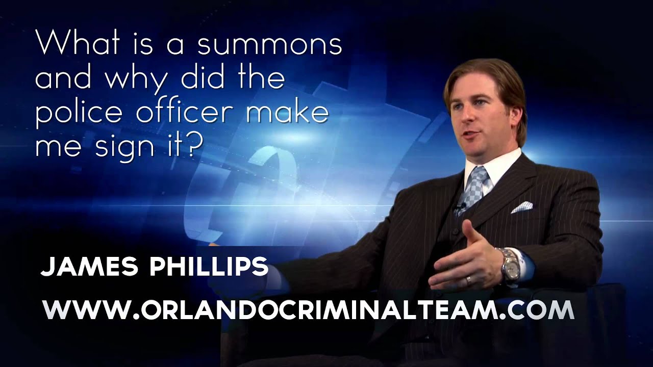What is a summons and why did the police officer make me sign it?
