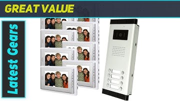 AMOCAM 8 Units Apartment Intercom System with 7 Inch Monitor and Night Vision