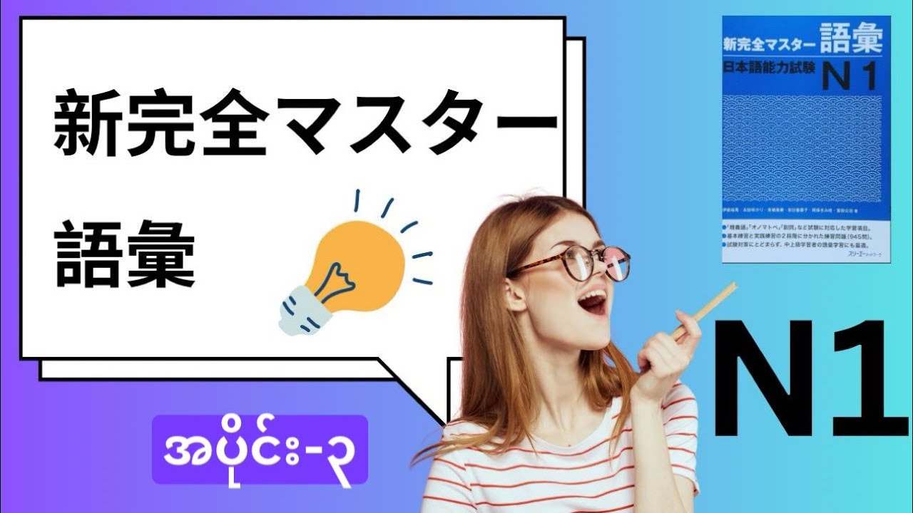 N1新完全マスター語彙part-3(မီးနင်း+ဝါကျ)