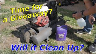 Cleaning a Gas Air Compressor with Super Clean. Anybody up for a Giveaway?