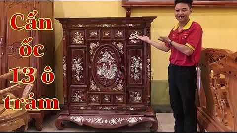 Tủ thờ cẩm lai cẩn ốc 13 ô trám siêu đẹp tại quận 7 !!!
