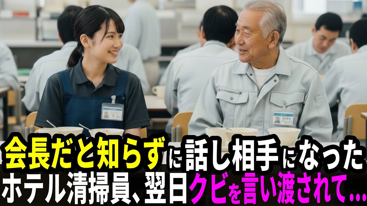 会長だと知らずに話し込んだ清掃員。翌日、突然クビを告られ   その理由を知り涙が止まらなかった。