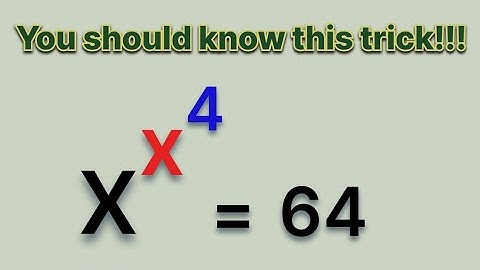 A Nice Exponential Problem | You should know this trick!!! #matholympiad