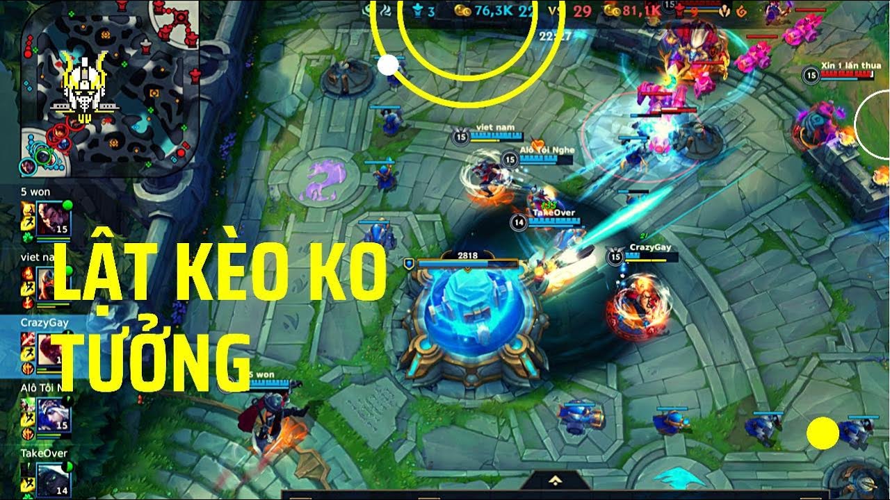 [liên minh tốc chiến] lật kèo không tưởng mất 3 trụ nhà lính +3ron vẫn win