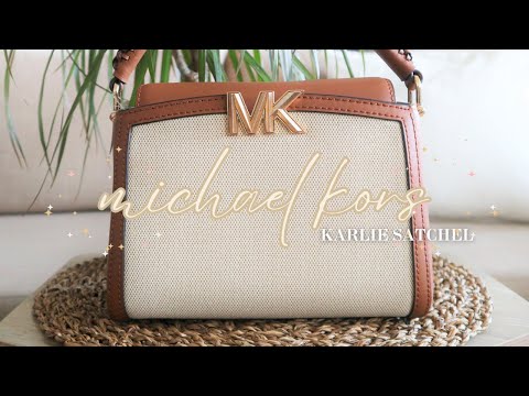 Michael Kors Karlie Small Leather Crossbody Purse in Merlot