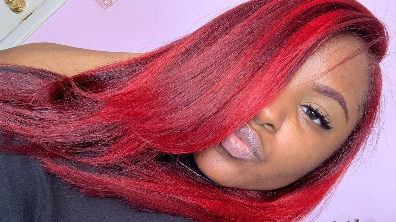 DYING MY NATURAL RED USING LOREAL + RED | NO BLEACH !! - YouTube