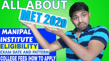 MANIPAL UNIVERSITY MET EXAM 2020 || MU-OET EXAM 2020 | FEES | CAMPUS | EXAM PATTERN
