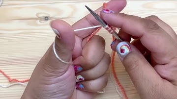 2-Color Long Tail Cast On for Double Knitting