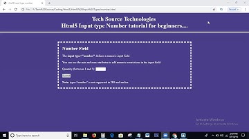 Html5 Input type number | Input type = "number" | Html5 Input types