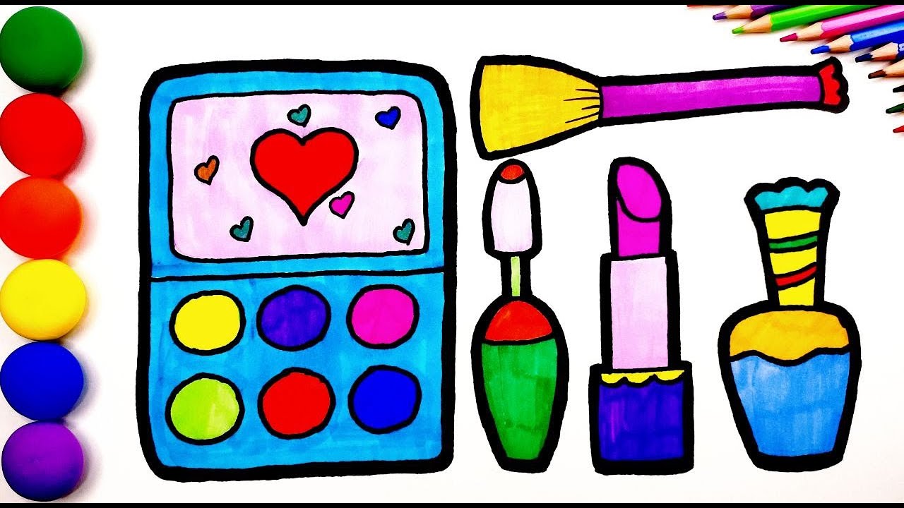 How to Draw Make Up Easy Drawing Make Up / Drawing Make Up Set for