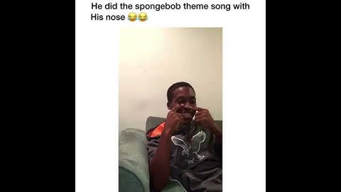 GUY DOES SPONGEBOB THEME SONG WITH HIS NOSE 😂