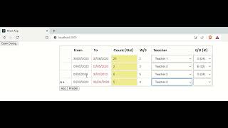 React - Editable Data Table   navigation   editing