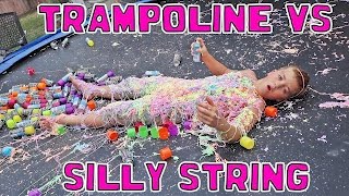 SILLY STRING VS TRAMPOLINE