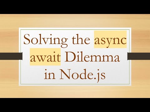 Solving the async