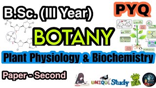 B.Sc. (III Year) BOTANY Plant Physiology and Elementary Biochemistry (Paper - Second) PYQ #sdsuv screenshot 5