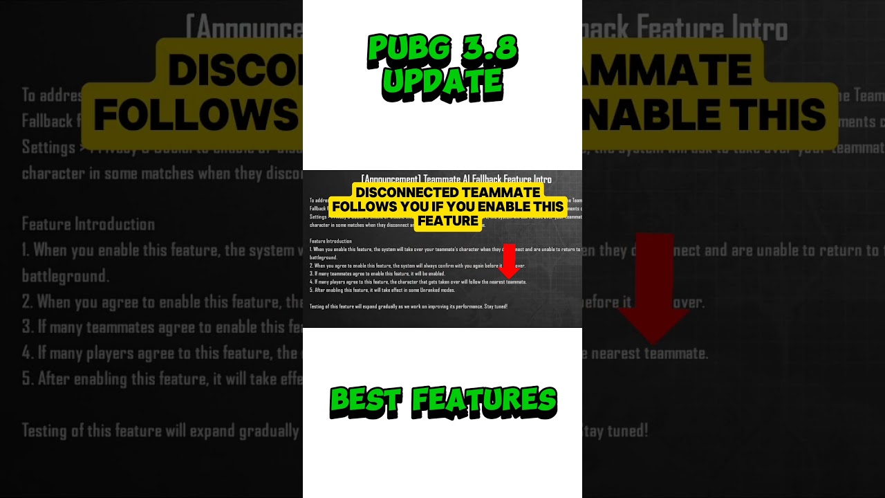 Pubg 3.8 update best features 🤩