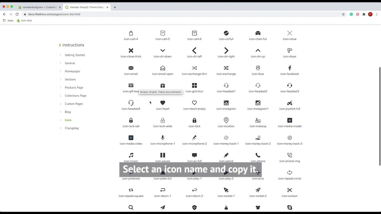 How to use SVG icons in Venedor