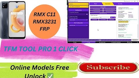 Realme C11 2021 RMX3231 Pattern Frp || Realme Frp Unlock Tfm Tool Pro