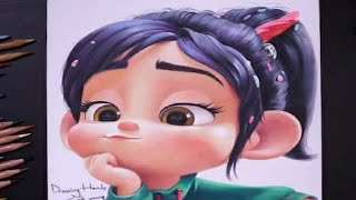 رسم سهل | تعليم رسم بنت كيوت | Drawing vanellope