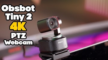 OBSBOT Tiny 2 4K Webcam w/ AI Auto Tracking PTZ Gimbal!