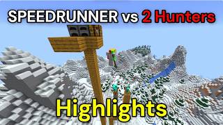 Minecraft Speedrunner vs 2 Hunters Highlights (@Noxxam12's POV)