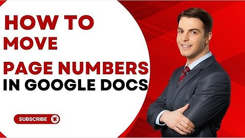 How to move page number in Google Docs