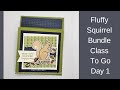 Stampin' Up Fluffy Squirrel Bundle Class To Go Fun Fold Cards Day 1