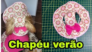 Chapéu verão pet/ Molde na descrição do vídeo