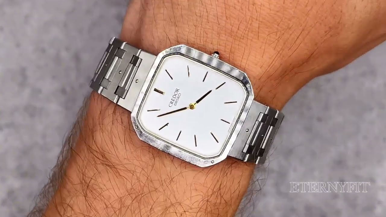 Seiko Credor 9300-5080 square tank carrée vintage années 1980