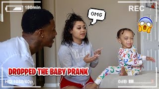 DROPPED THE BABY PRANK ON GIRLFRIEND **SORRY**
