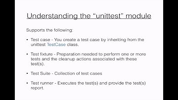 Selenium Python language- Understanding the Unit test module