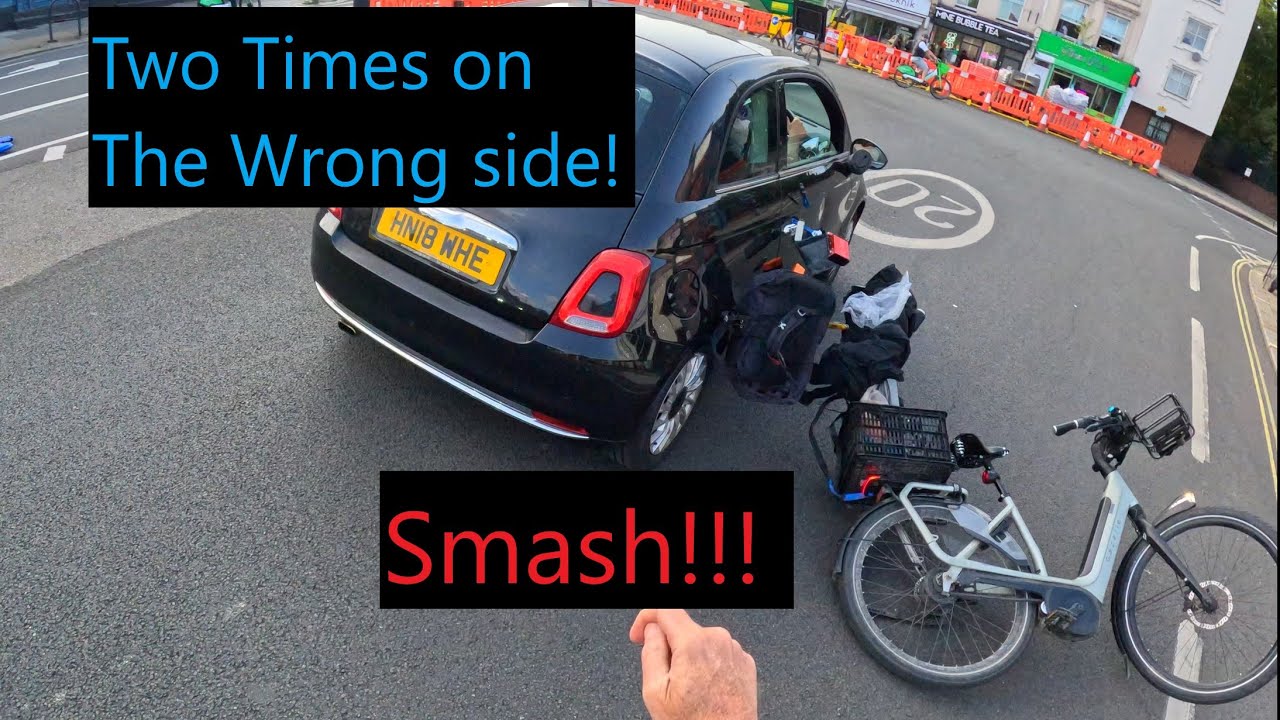 He Smashed CyclingMikey's Bike - HN18WHE Fiat Tried Twice. Gandalf action.