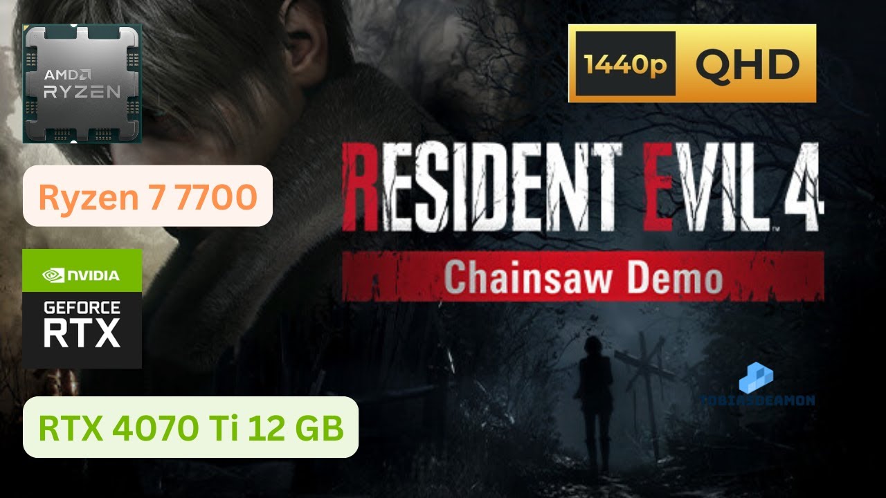 Resident Evil 4 biohazard Re4 Demo - RTX 4070Ti 12GB + Ryzen 7 7700 - almost max settings 1440p60