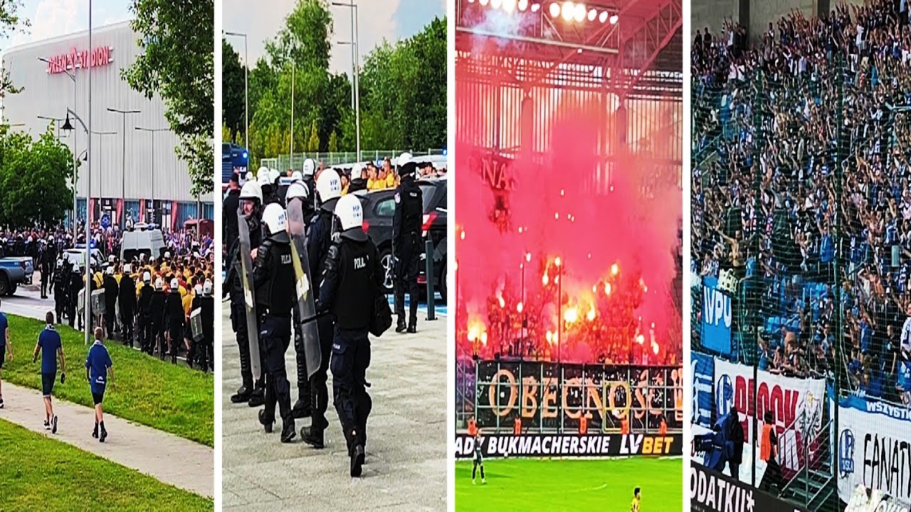 Korona specjalem w Płocku. Próba starcia pod stadionem. Oprawa gości. Doping kibiców | 19.07.2025